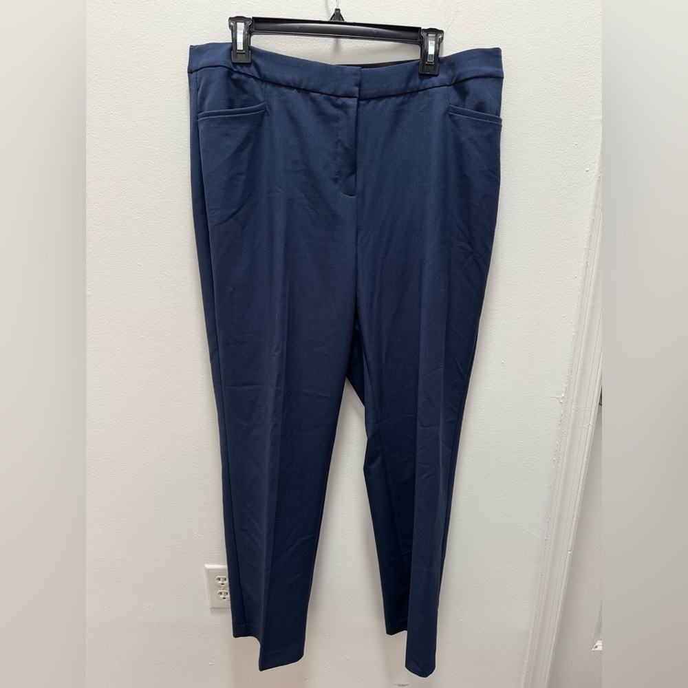 INC International Concepts Navy Tailored Straight Pants